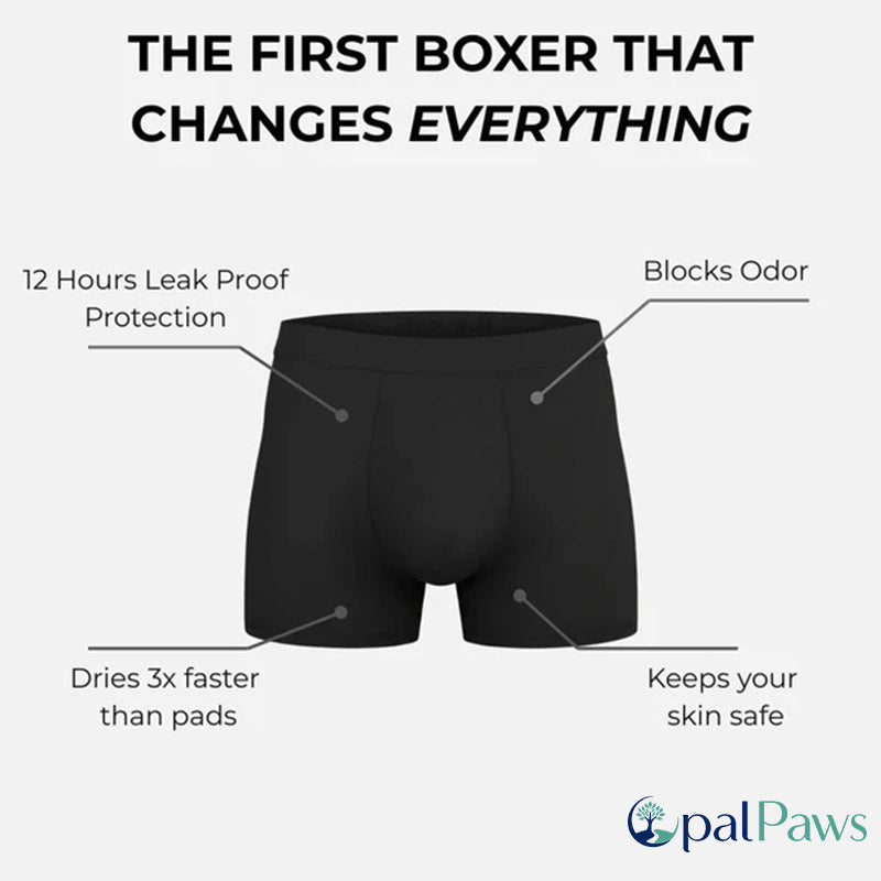 🔥🔥Top Quality|Opalpaws Men’s Washable Incontinence Boxer Briefs